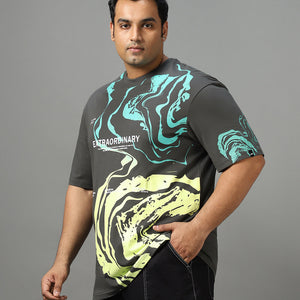 BlackTree Graphic Printed Oversized Plus Size T-shirt