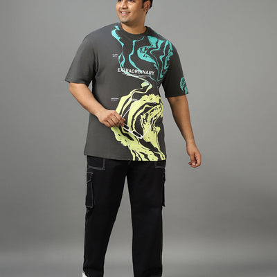 BlackTree Graphic Printed Oversized Plus Size T-shirt