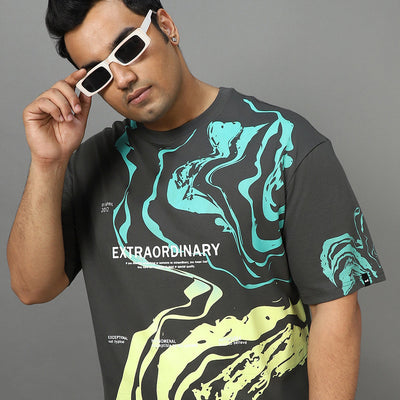 BlackTree Graphic Printed Oversized Plus Size T-shirt