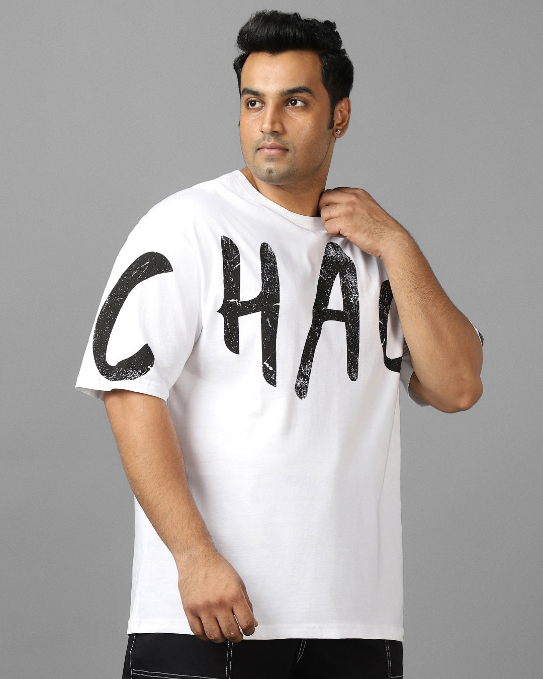BlackTree Typography Oversized Plus Size T-shirt