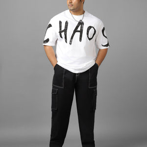 BlackTree Typography Oversized Plus Size T-shirt