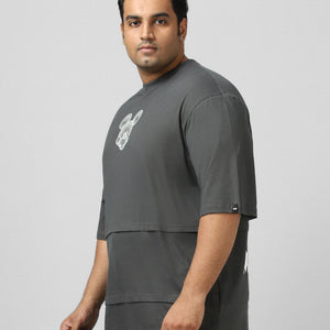 BlackTree Graphic Printed Super Loose Fit Plus Size T-shirt