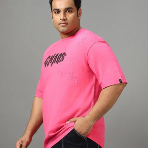 BlackTree Typography Oversized Plus Size T-shirt