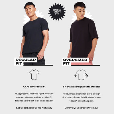 BlackTree Caution Graphic Printed Oversized T-shirt