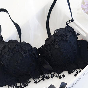 Floral comfort fit convertible double straps bra for sexy women.