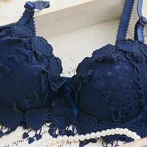 Floral comfort fit convertible double straps bra for sexy women.