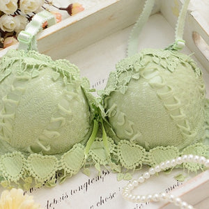 Floral comfort fit convertible double straps bra for sexy women.