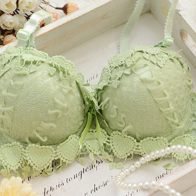 Floral comfort fit convertible double straps bra for sexy women.