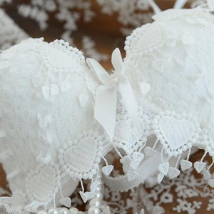 Floral comfort fit convertible double straps bra for sexy women.