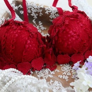 Floral comfort fit convertible double straps bra for sexy women.