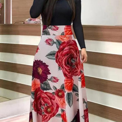 BlackTree Maxi Dress Elegant Print Party Dress Polka Dot Dress  for Women ..