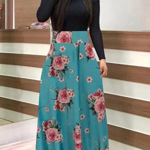 BlackTree Maxi Dress Elegant Print Party Dress Polka Dot Dress  for Women ..