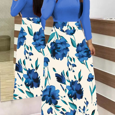 BlackTree Maxi Dress Elegant Print Party Dress Polka Dot Dress  for Women ..