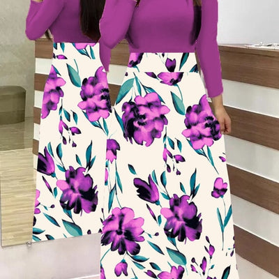 BlackTree Maxi Dress Elegant Print Party Dress Polka Dot Dress  for Women ..