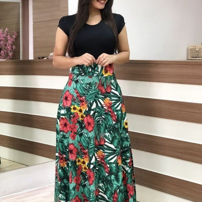 BlackTree Maxi Dress Elegant Print Party Dress Polka Dot Dress  for Women ..