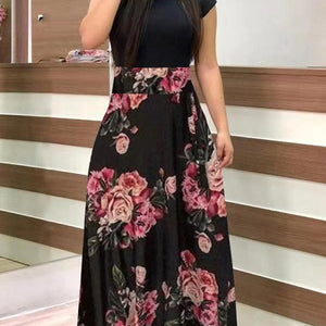 BlackTree Maxi Dress Elegant Print Party Dress Polka Dot Dress  for Women ..