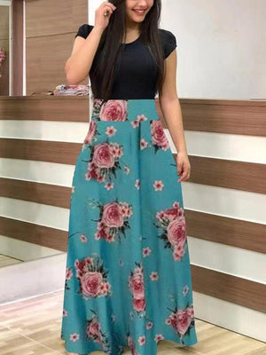 BlackTree Maxi Dress Elegant Print Party Dress Polka Dot Dress  for Women ..