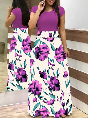 BlackTree Maxi Dress Elegant Print Party Dress Polka Dot Dress  for Women ..