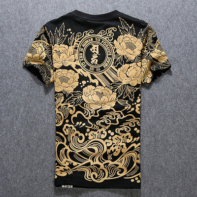 Homme Print O-neck Cotton T-shirt for Men's BT357.