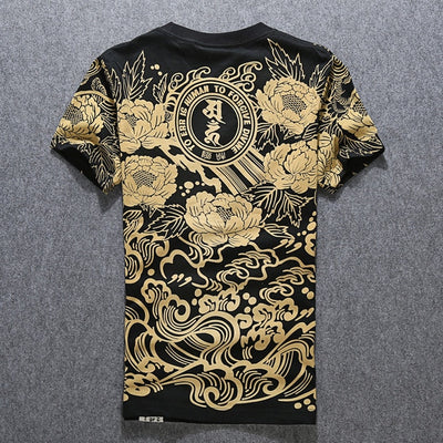 Homme Print O-neck Cotton T-shirt for Men's BT357.