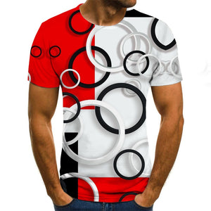 BlackTree Punk Style  Male  Casual  3D T-shirt.