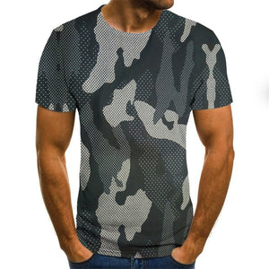 BlackTree Punk Style  Male  Casual  3D T-shirt.