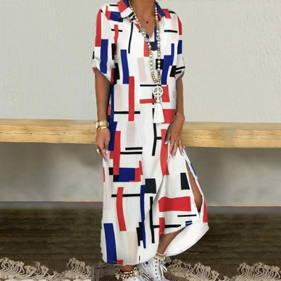 Women Elegant Casual Long Sleeve Maxi Dress ..