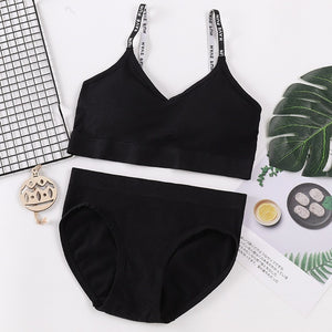 BlackTree Sexy Women Bra Panties Crop Top Set..