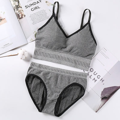 BlackTree Sexy Women Bra Panties Crop Top Set..