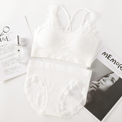 BlackTree Sexy Women Bra Panties Crop Top Set..