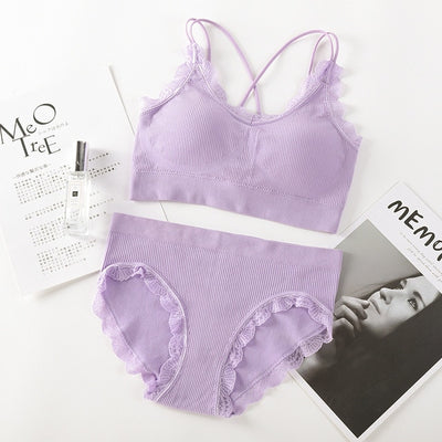 BlackTree Sexy Women Bra Panties Crop Top Set..