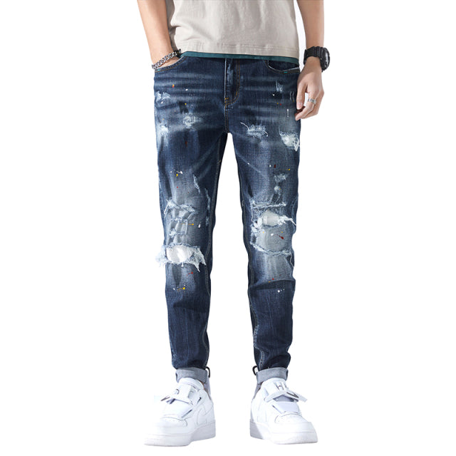 NEW BLACKTREE PRE-EDITION Ripped Frayed Motorcycle Jeans !