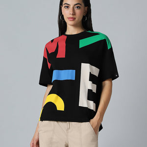 BlackTree All Over Printed Oversized dresses