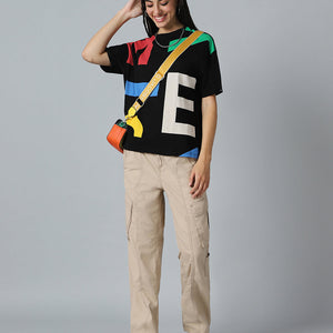 BlackTree All Over Printed Oversized dresses