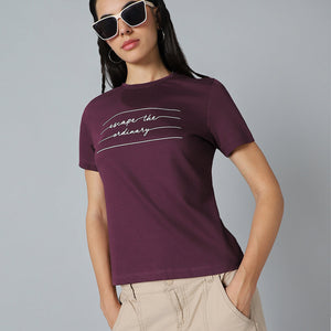 BlackTree Purple Printed Dresses