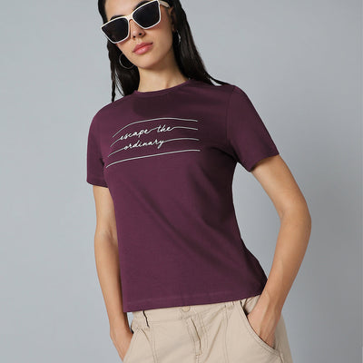 BlackTree Purple Printed Dresses