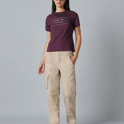 BlackTree Purple Printed Dresses