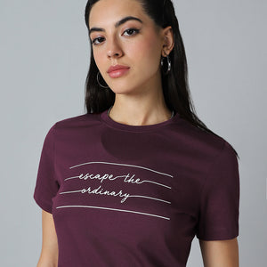 BlackTree Purple Printed Dresses