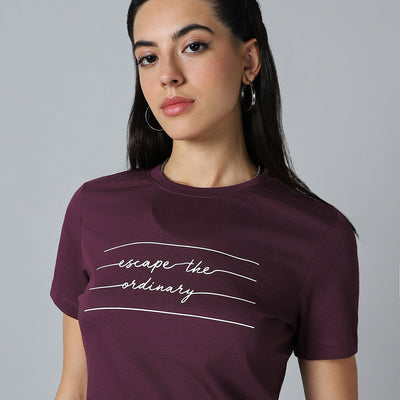 BlackTree Purple Printed Dresses