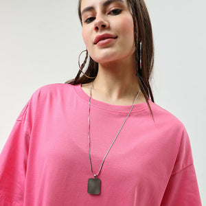 BlackTree Pink Oversized Dresses