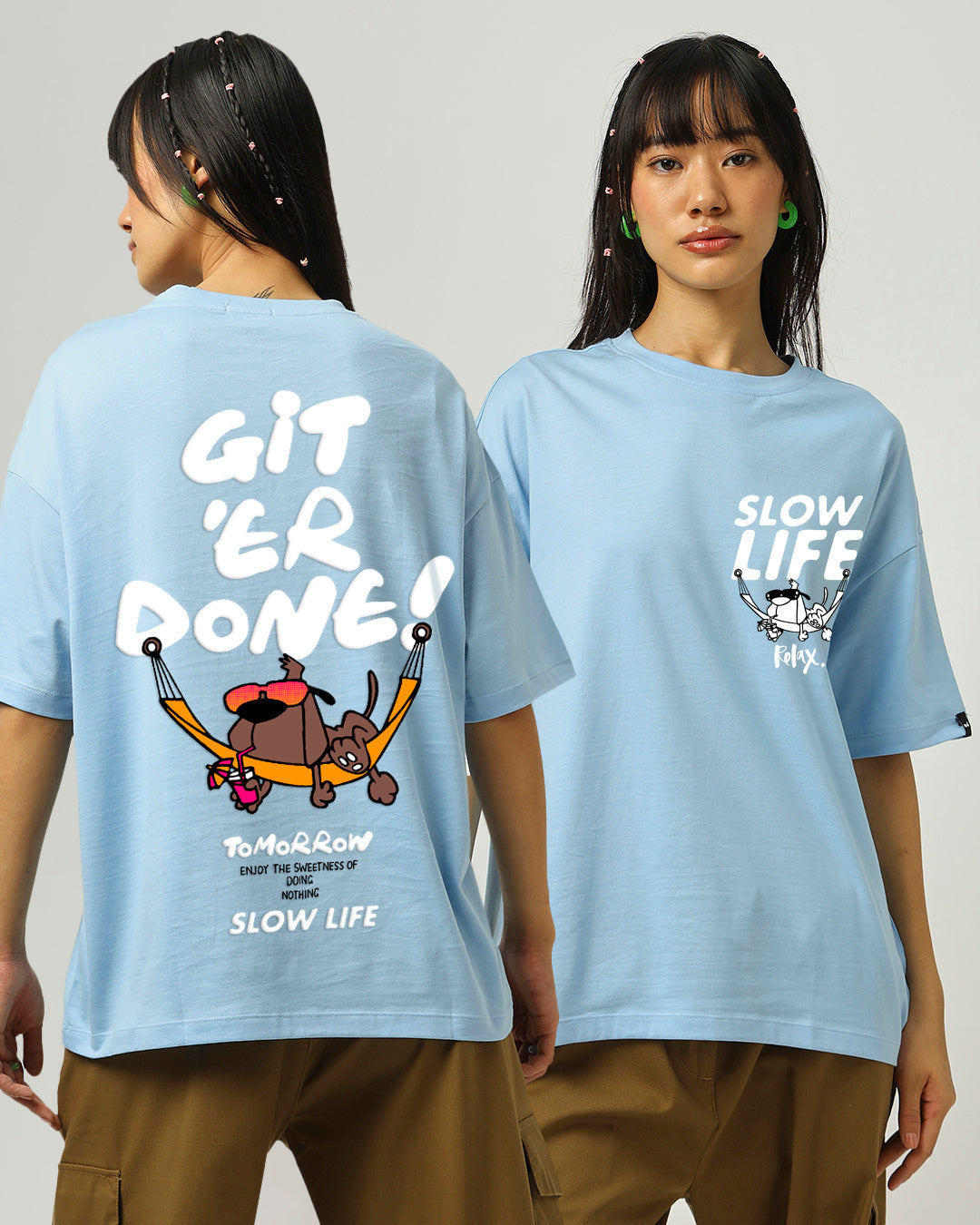 BlackTree Graphic Printed Oversized dresses