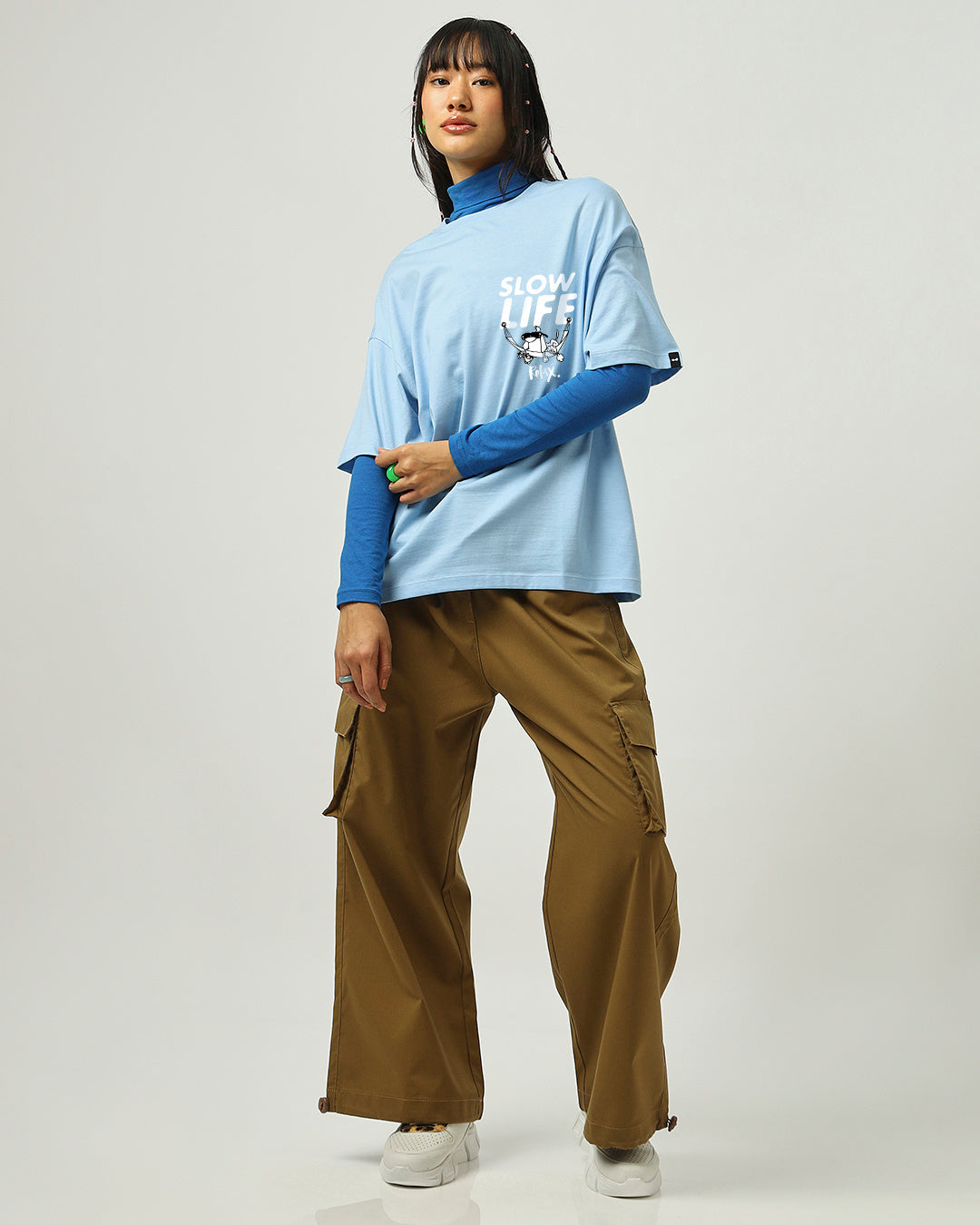 BlackTree Graphic Printed Oversized dresses