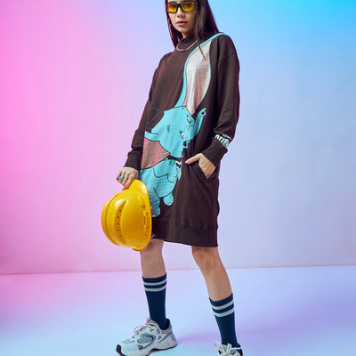 BlackTree Graphic Printed Oversized dresses