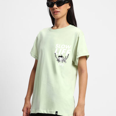 BlackTree Green Get it Done Graphic Printed dresses