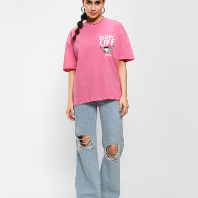 BlackTree Graphic Printed Oversized Dresses