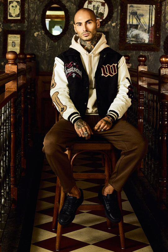 SNITCH Legends Killing Glance Black Varsity Jacket