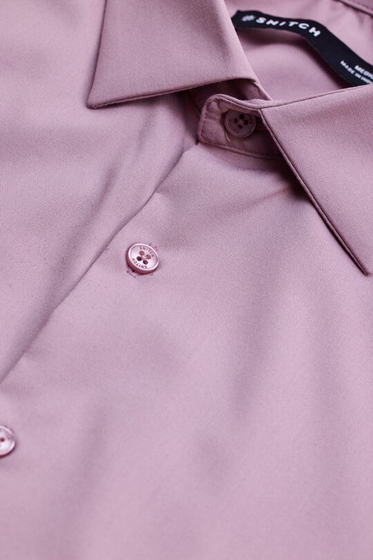 SNITCH Lilac Slim Fit Stretch Shirt - view 2