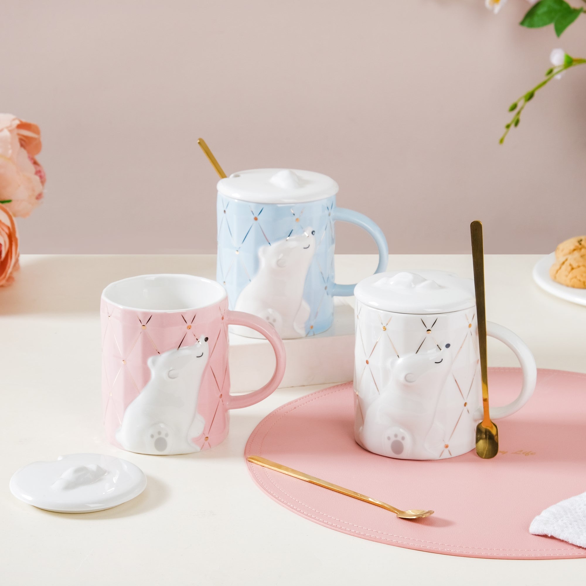 Nestasia Bear Mug With Lid And Spoon - view 12