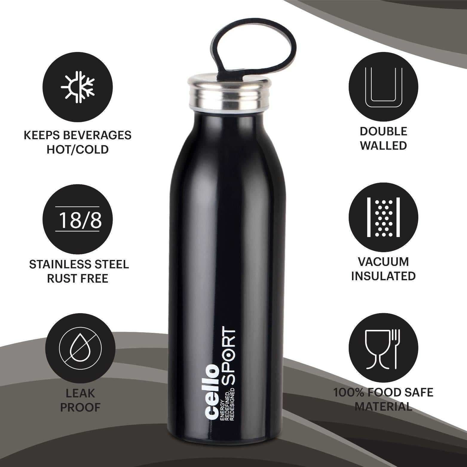Cello Nios Flask, Vacusteel Water Bottle - view 15