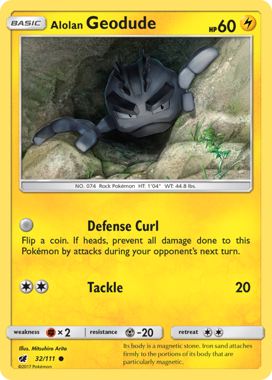 Common sm4-32 reverse – Pokémon Alolan Geodude - 32/111 - Common [sm4-32] [Reverse Holo] - Alolan Geodude - 32/111 - Common